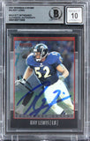 Ravens Ray Lewis Signed 2001 Bowman Chrome #43 Card Auto Graded 10! BAS Slabbed