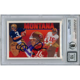 Joe Montana Autographed/Signed 91 Upper Deck #9 Slab Trading Card Beckett 49939