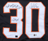 Ickey Woods Signed Bengals Jersey Inscribed "Get Some Cold Cuts Today" (Beckett)
