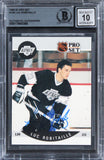 Kings Luc Robitaille Signed 1990 Pro Set #126 Card Auto Gem Mint 10! BAS Slabbed