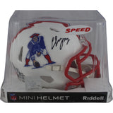 Christian Gonzalez Autographed New England Patriots TB Mini Helmet Beckett 49146