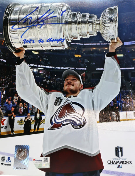 Cale Makar Autographed & Inscribed "2022 SC Champs" 16x20 Photo Fanatics COA
