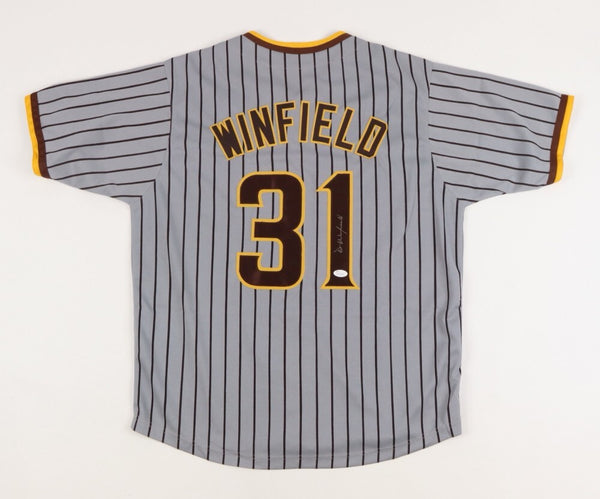 Dave Winfield Signed San Diego Padres Jersey (JSA) 12xAll Star Outfielder /HOFer