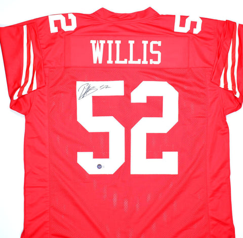 Patrick Willis Autographed Red Pro Style Jersey-Beckett W Hologram *Black *Top