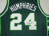 Bucks JAY HUMPHRIES Signed Custom Replica Green Jersey AUTO w/ "88-92"