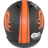 John Elway Autographed Denver Broncos Eclipse Mini Helmet Beckett Witness 50199