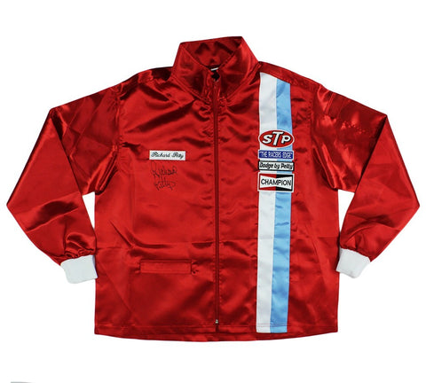 Richard Petty Signed NASCAR STP Red Zipper Uniform Jacket