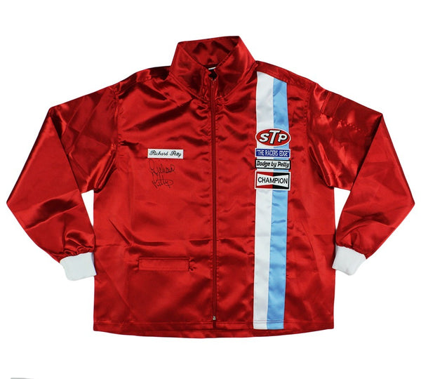 Richard Petty Signed NASCAR STP Red Zipper Uniform Jacket