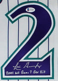 D-Backs Luis Gonzalez "2001 WS Game 7 GW Hit" Signed Majestic Jersey BAS