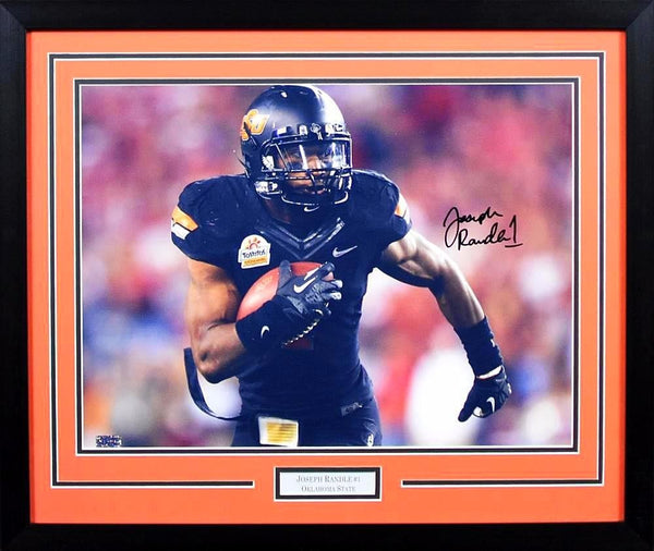 JOSEPH RANDLE SIGNED OKLAHOMA STATE COWBOYS 16x20 FRAMED PHOTO COA