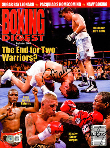 Carlos Baldomir & Sugar Shane Mosley Autographed Boxing Digest Magazine Beckett