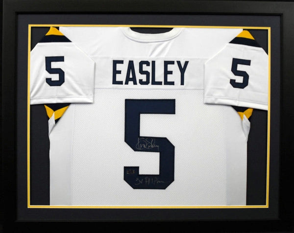 KENNY EASLEY AUTOGRAPHED UCLA BRUINS #5 FRAMED JERSEY W/ 3X ALL-AMERICAN