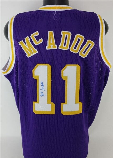 Bob McAdoo Signed Los Angeles Lakers Jersey (JSA COA) NBA HOF 2000 / 2xChampion