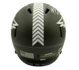 Dallas Goedert Signed/Inscr Full Size Salute To Service Replica Helmet Fanatics