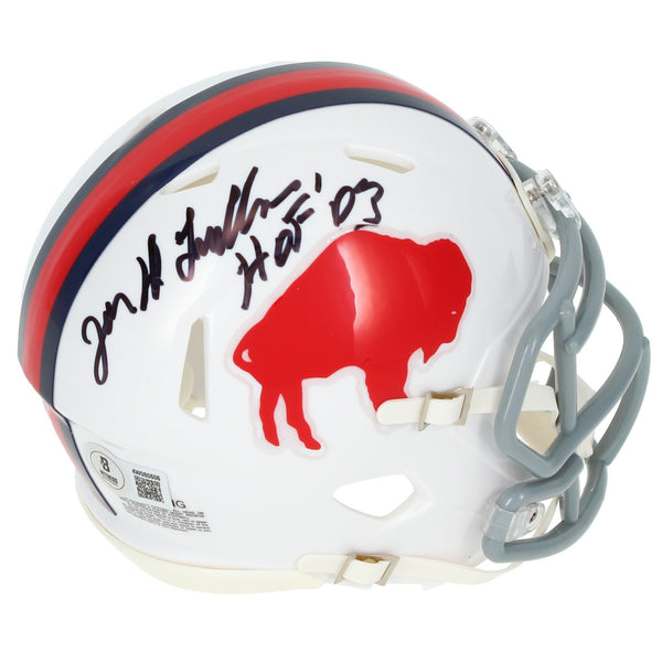 Joe DeLamielleure Autographed/Inscribed Buffalo Bills TB Mini Helmet Beckett