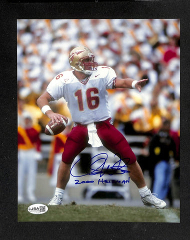 Chris Weinke Signed/Autographed 8x10 Photo 2000 Heisman Florida State JSA 214267