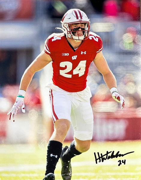 Badgers Safety HUNTER WOHLER Signed Wisconsin 8x10 photo #1 AUTO