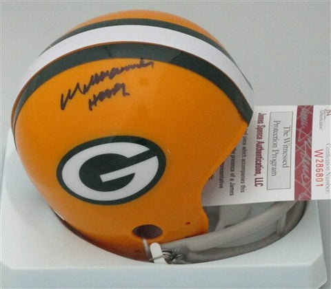 Packers Hall of Famer WILLIE WOOD Signed Mini Helmet #4 AUTO w/ "HOF '89" - JSA