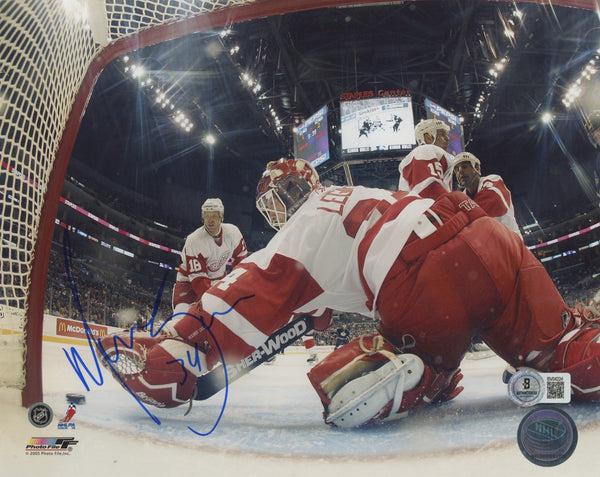 Red Wings Manny Legace Authentic Signed 8x10 Horizontal Photo BAS #BV04224