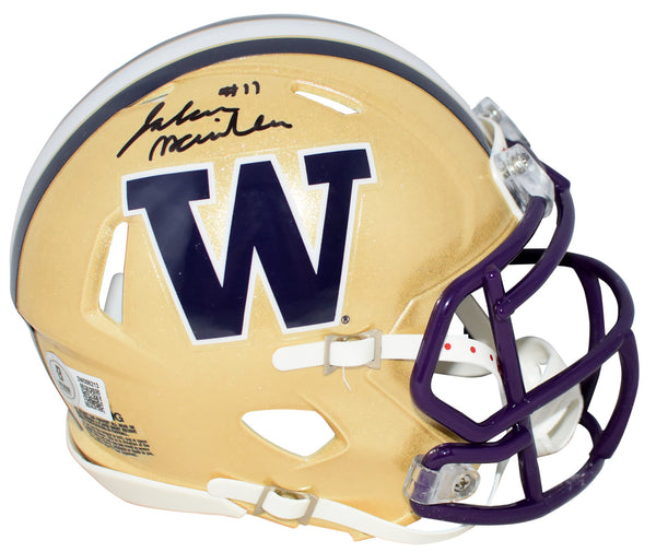 JALEN McMILLAN SIGNED WASHINGTON HUSKIES SPEED MINI HELMET BECKETT