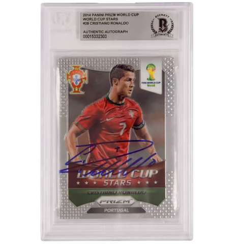 Cristiano Ronaldo Signed Panini 2014 Prizm World Cup #28 - BGS Authentic