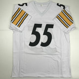 Autographed/Signed DEVIN BUSH Pittsburgh White Football Jersey JSA COA Auto