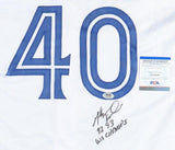 Mike Timlin Signed Toronto Blue Jay Jersey Inscribed "92-93 WS Champs" (PSA COA)