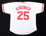Todd Benzinger Signed Cincinnati Reds Jersey "1990 WSC" (JSA QR) 1st Baseman /OF