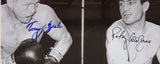 Rocky Graziano Tony Zale Signed Framed 8x10 Boxing Photo PSA
