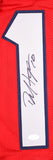 DeAndre Hopkins Autographed Red Pro Style Jersey- JSA W *Black