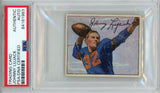 Johnny Lujack Signed 1950 Bowman #26 Gum Trading Card PSA Slab 42637