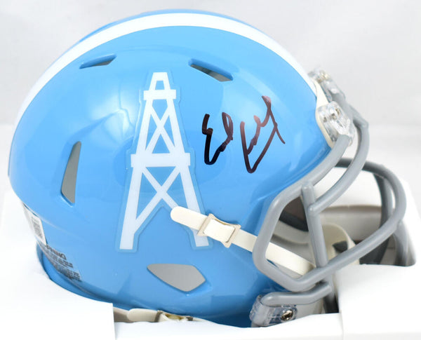 Earl Campbell Signed Houston Oilers 60-62 Speed Mini Helmet - Beckett W Hologram