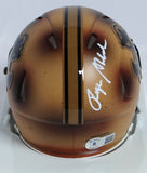 Roger Staubach Signed Navy Midshipmen 2019 Speed Mini Helmet -Beckett W Holo