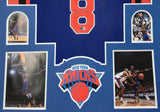 FRAMED NEW YORK KNICKS LATRELL SPREWELL AUTOGRAPHED SIGNED JERSEY BECKETT HOLO