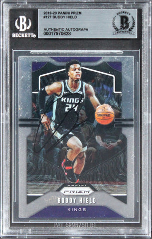 Kings Buddy Hield Authentic Signed 2019 Panini Prizm #127 Card BAS Slabbed