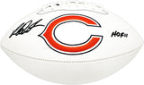 RICHARD DENT AUTOGRAPHED WHITE LOGO FOOTBALL BEARS HOF 11 BECKETT WITNESS 230269