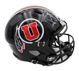Steve Smith Sr. Signed Utah Utes Speed Full Size Black NCAA Helmet