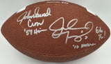 John David Crow & Johnny Manziel Autographed Wilson Football Texas A&M Beckett