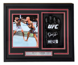 Dustin Poirier Signed Framed UFC Fight Glove PSA/DNA