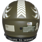 Broncos SB MVP Signed Authentic Salute Helmet Elway Davis Miller BAS 40597