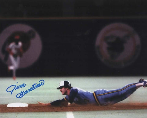 JIM GANTNER - Milwaukee Brewers Infielder - Signed 8x10 Photo #13 AUTO