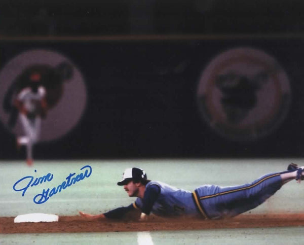 JIM GANTNER - Milwaukee Brewers Infielder - Signed 8x10 Photo #13 AUTO