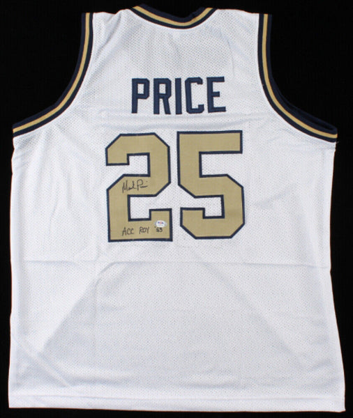 Mark Price Signed Georgia Tech Yellow Jacket Jersey Inscr "ACC ROY 83" (PSA COA)