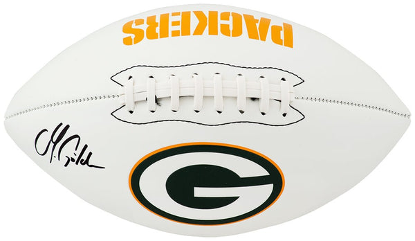 Matthew Golden Signed Green Bay Packers Franklin White Logo Football - (SCHWA...