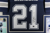 DEION SANDERS (Cowboys blue SKYLINE) Signed Autographed Framed Jersey Beckett