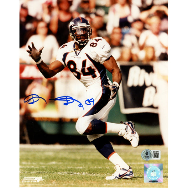 Shannon Sharpe Autographed/Signed Denver Broncos 8x10 Photo Beckett 51053