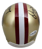 Dwight Clark/Steve Young Signed/Auto 49ers Mini Football Helmet JSA 213102