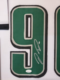 FRAMED PHILADELPHIA EAGLES JORDAN DAVIS AUTOGRAPHED SIGNED JERSEY JSA COA