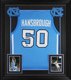 UNC Tyler Hansbrough Signed Carolina Blue Pro Style Framed Jersey BAS Witnessed