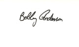 Bobby Anderson Autographed Denver Broncos Index Card Beckett 45270
